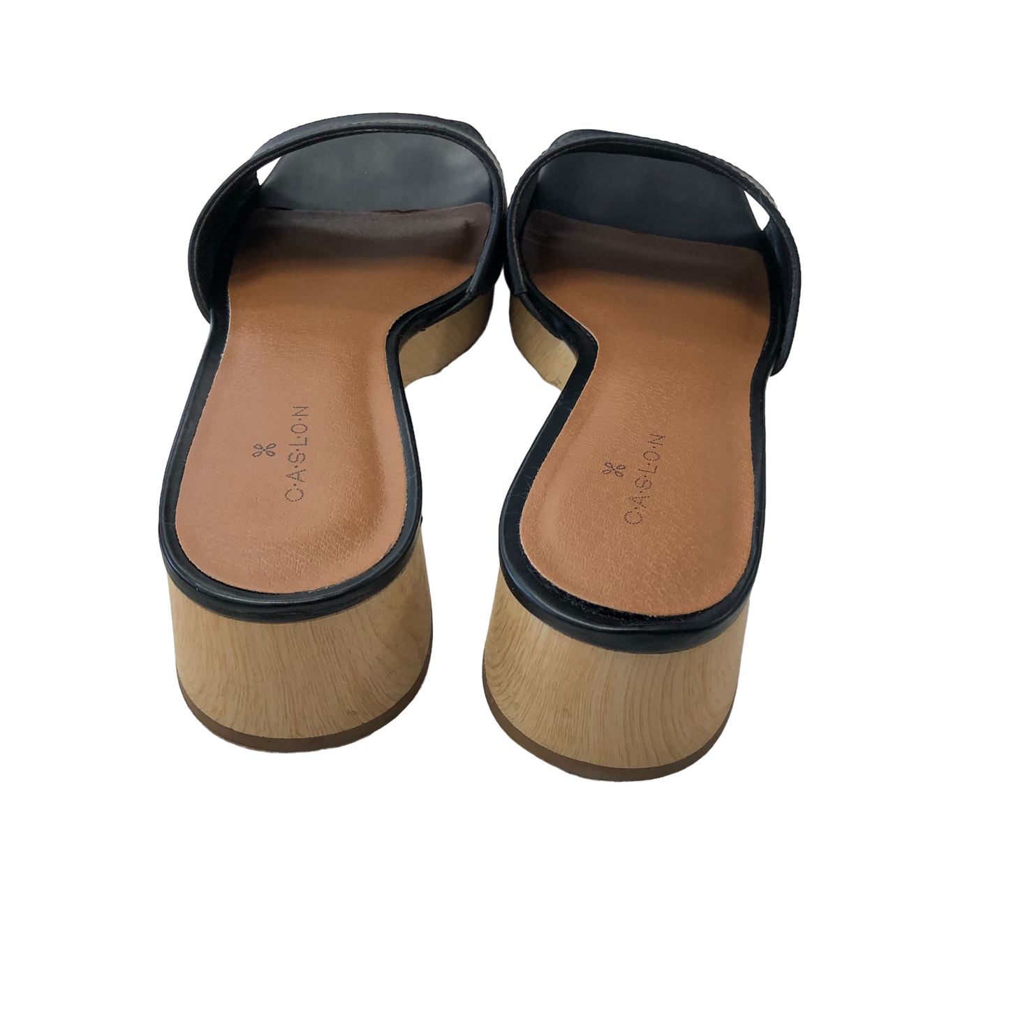 Black Shoes Heels Block Caslon, Size 8