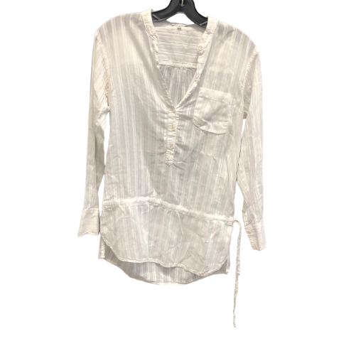 White Top Long Sleeve Designer Vince, Size Xs