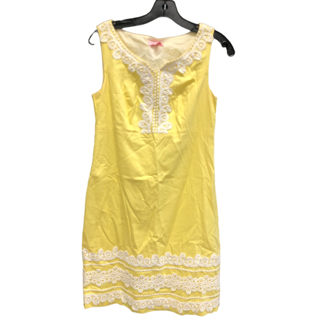 White & Yellow Dress Casual Short Lilly Pulitzer, Size 6