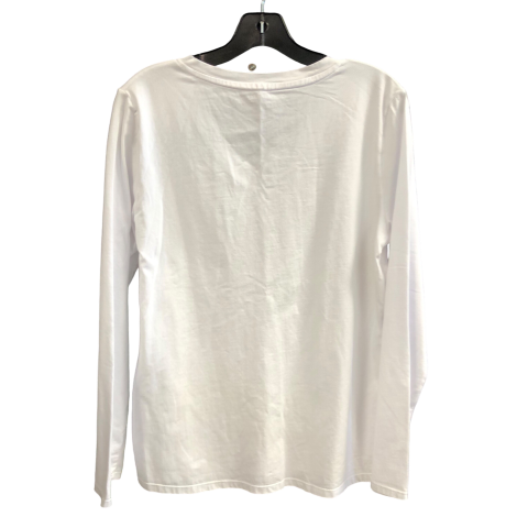 Top Long Sleeve By Calvin Klein In White, Size: Xl