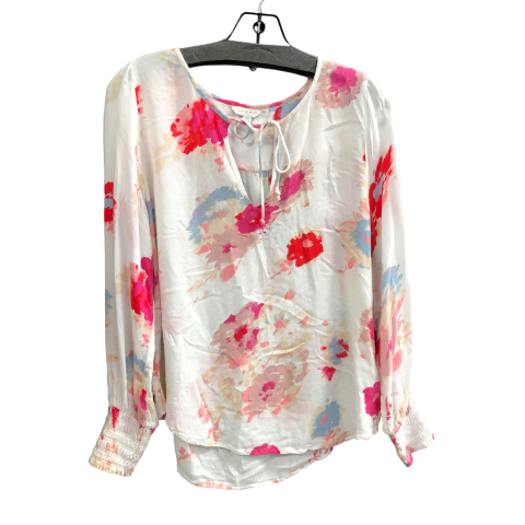 Top Long Sleeve By Lucky Brand In Floral Print, Size: M