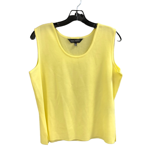 Yellow Top Sleeveless Ming Wang, Size L