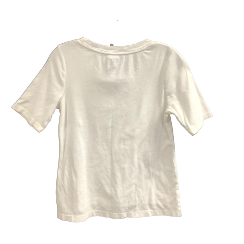 Top Short Sleeve By Croft And Barrow In White, Size: S