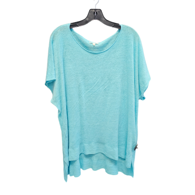 Top Short Sleeve Designer By Eileen Fisher In Blue, Size: Xl