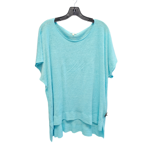 Top Short Sleeve Designer By Eileen Fisher In Blue, Size: Xl