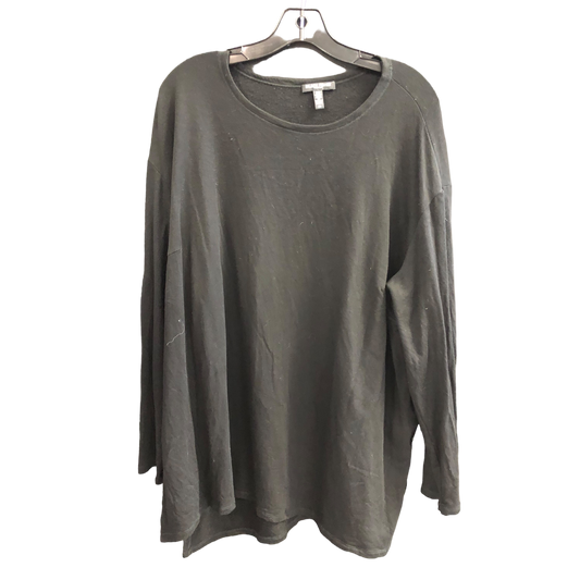 Top Long Sleeve By Eileen Fisher In Brown, Size: 2x