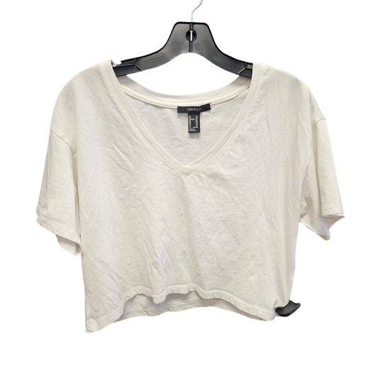 Top Short Sleeve By Forever 21 In White, Size: Xs