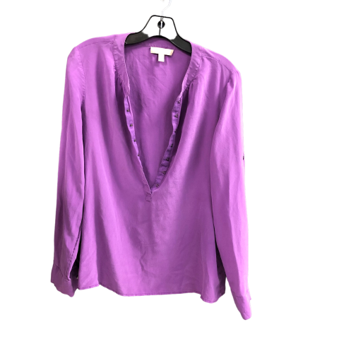 Top Long Sleeve By Banana Republic In Purple, Size: M