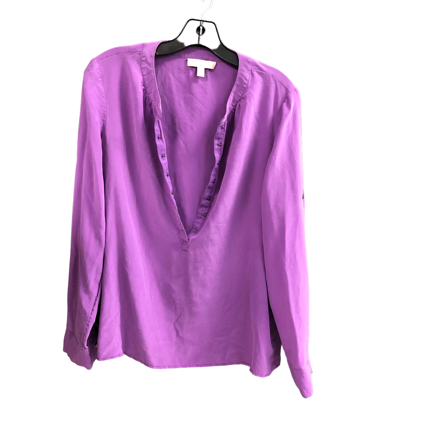 Top Long Sleeve By Banana Republic In Purple, Size: M