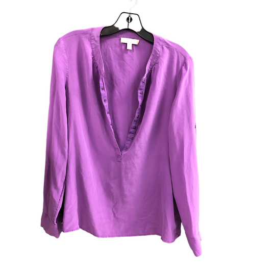 Top Long Sleeve By Banana Republic In Purple, Size: M