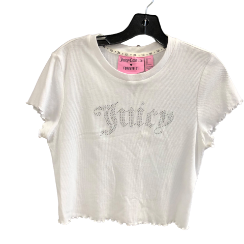 Top Short Sleeve By Juicy Couture In White, Size: L