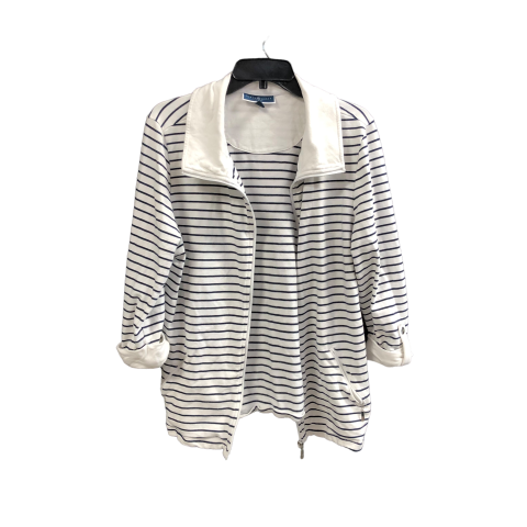 Jacket Other By Karen Scott In Striped Pattern, Size: L