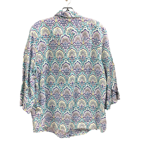 Top Long Sleeve By Chicos In Multi-colored, Size: Xl