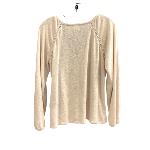 Top Long Sleeve By Old Navy In Cream, Size: M