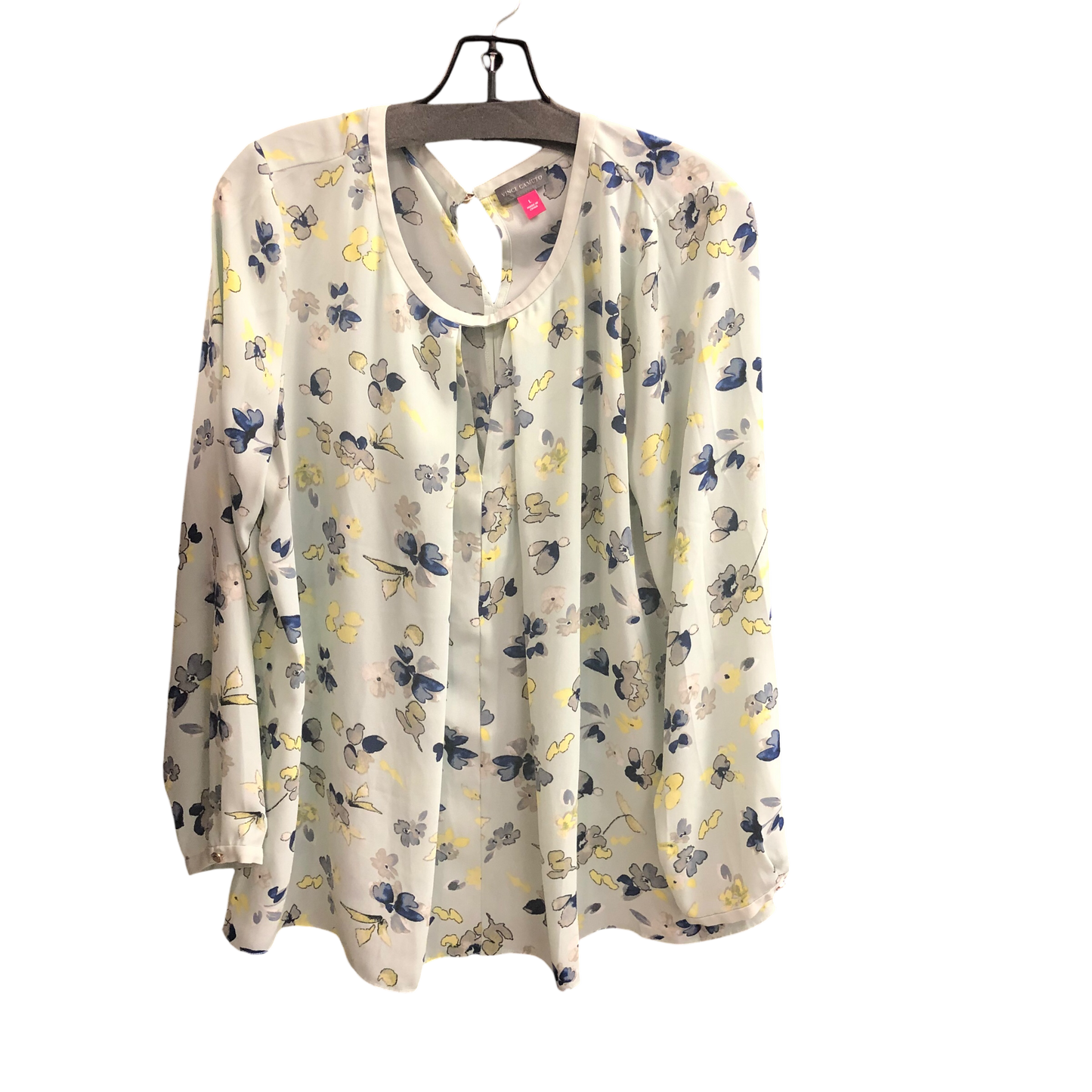 Top Long Sleeve By Vince Camuto In Floral Print, Size: L