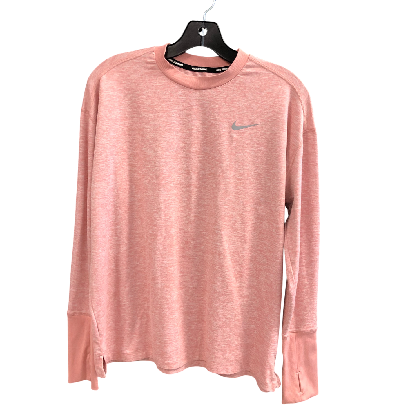 Athletic Sweatshirt Crewneck By Nike In Pink & White, Size: L