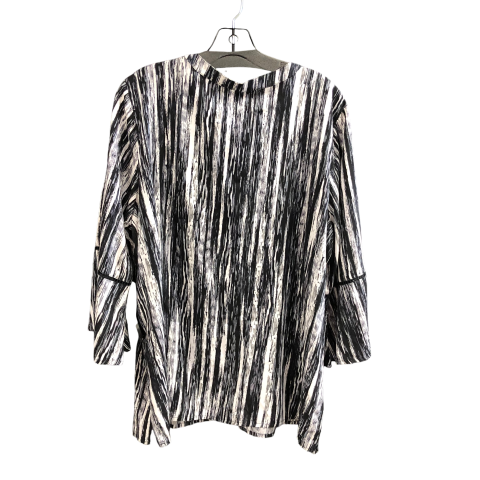 Top Long Sleeve By Gloria Vanderbilt In Black & White, Size: Xl