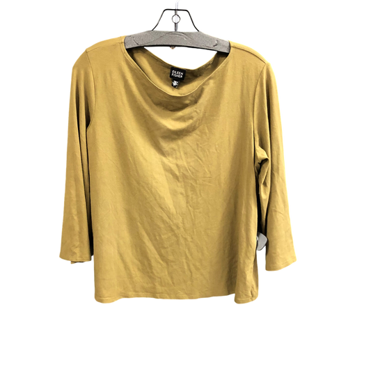 Top Long Sleeve Designer By Eileen Fisher In Green, Size: L