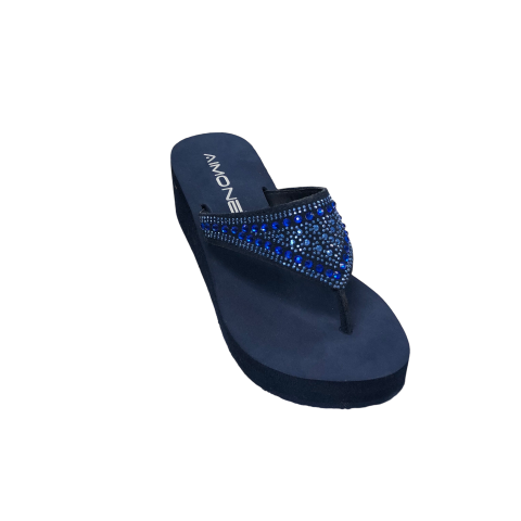 Sandals Heels Wedge By Cmc In Navy, Size: 6