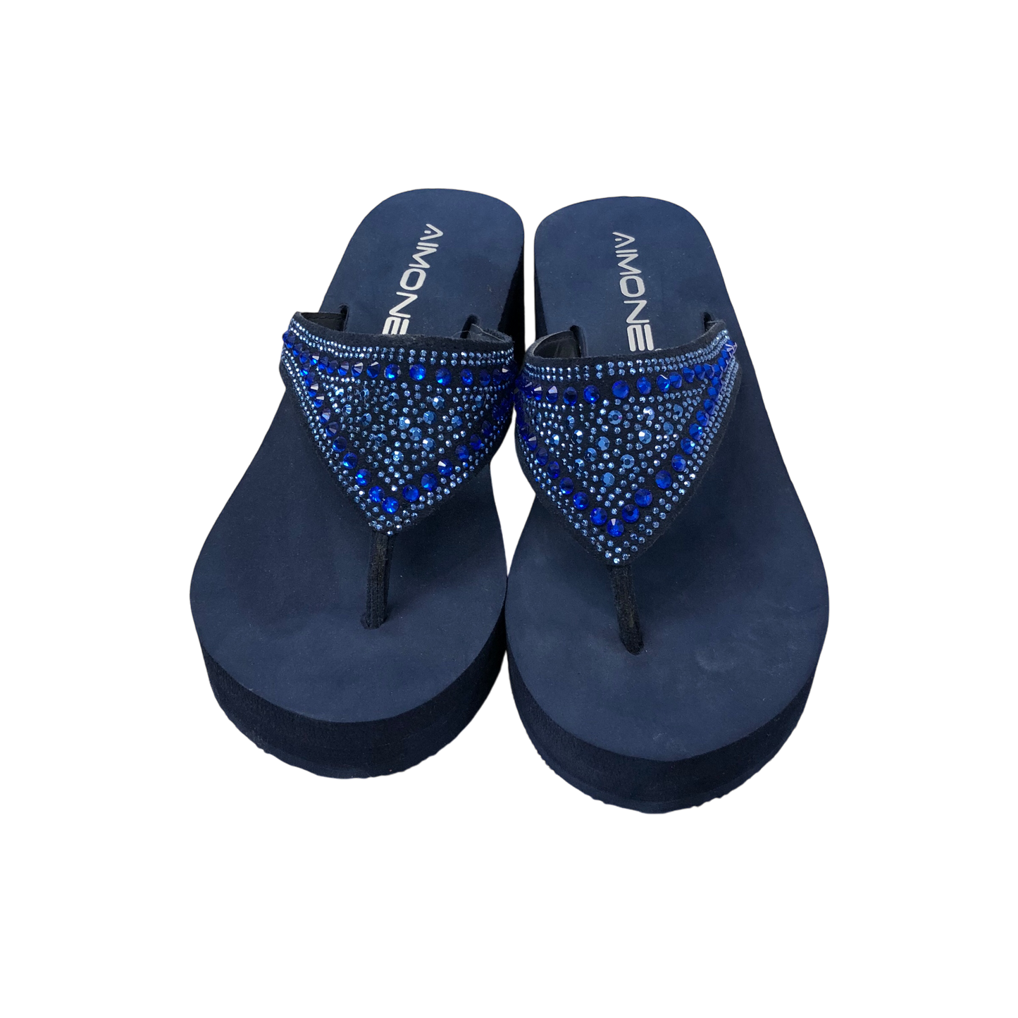 Sandals Heels Wedge By Cmc In Navy, Size: 6