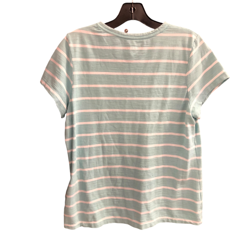 Top Short Sleeve By Time And Tru In Striped Pattern, Size: M