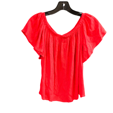 Top Short Sleeve By Express In Black & Red, Size: Xs