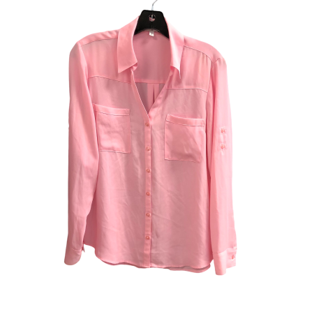 Top Long Sleeve By Express In Pink, Size: M