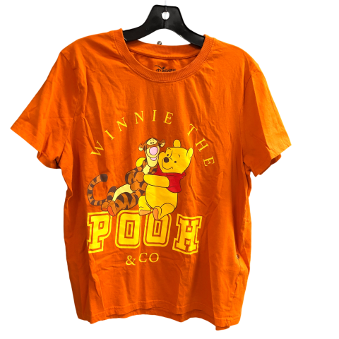 Top Short Sleeve By Disney Store In Orange, Size: L