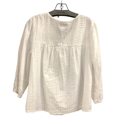 Top Long Sleeve By New Directions In White, Size: L