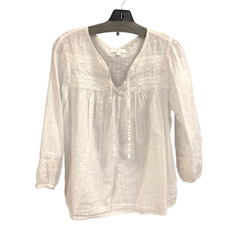 Top Long Sleeve By New Directions In White, Size: L