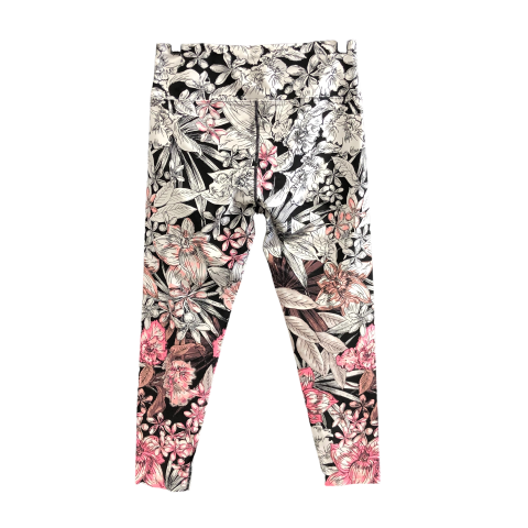 Athletic Leggings By Calvin Klein In Floral Print, Size: M