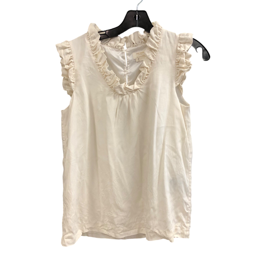 Top Sleeveless Designer By Kate Spade In Cream, Size: M