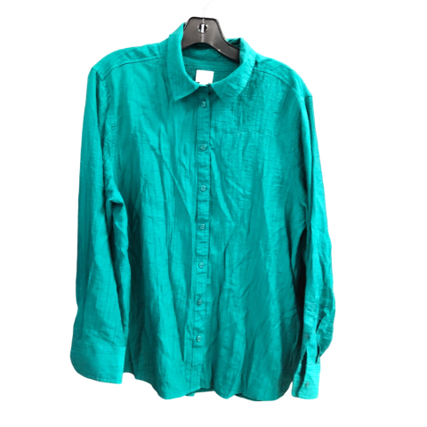 Top Long Sleeve By A New Day In Green, Size: L