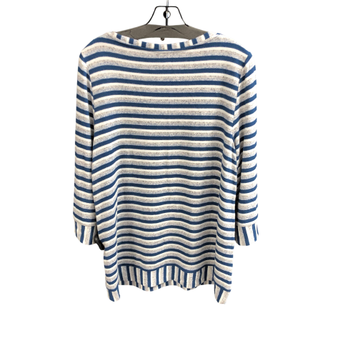 Top Long Sleeve By Chicos In Striped Pattern, Size: L