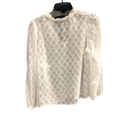 Top Long Sleeve By Banana Republic In White, Size: S