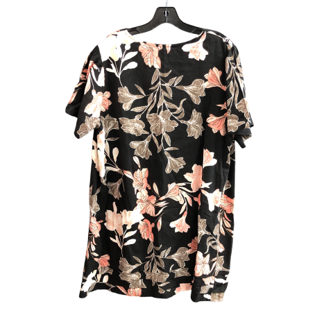 Dress Casual Short By Nicole Miller In Floral Print, Size: Xxl