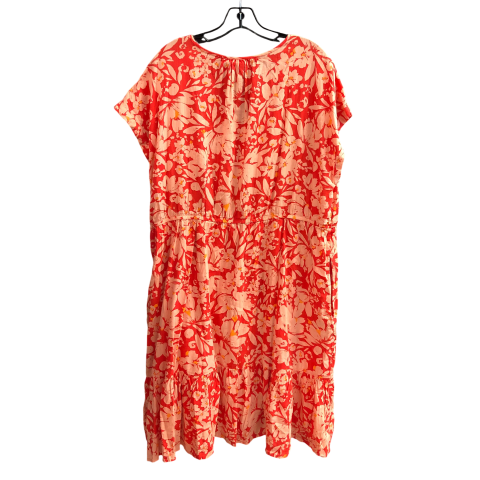 Dress Casual Midi By Gap In Orange & Red, Size: Xxl