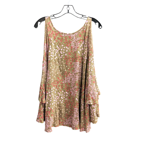 Top Long Sleeve By Bp In Floral Print, Size: L