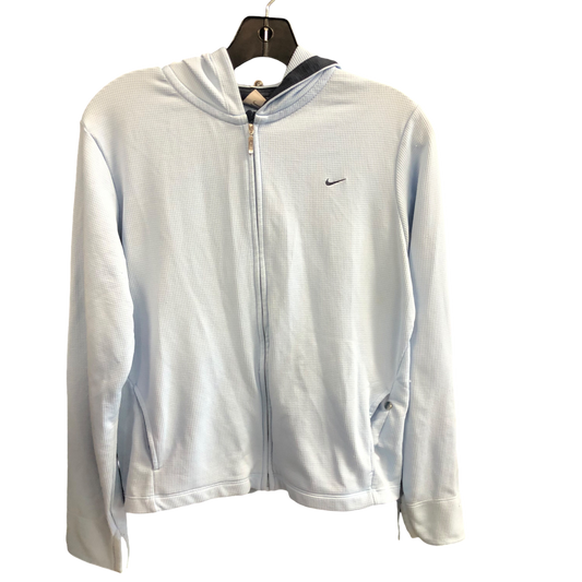 Athletic Jacket By Nike In Blue, Size: L