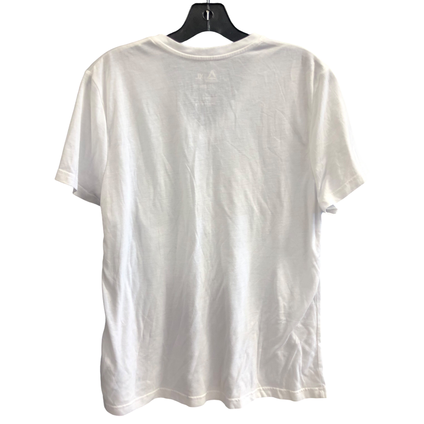 Athletic Top Short Sleeve By Reebok In White, Size: Xl