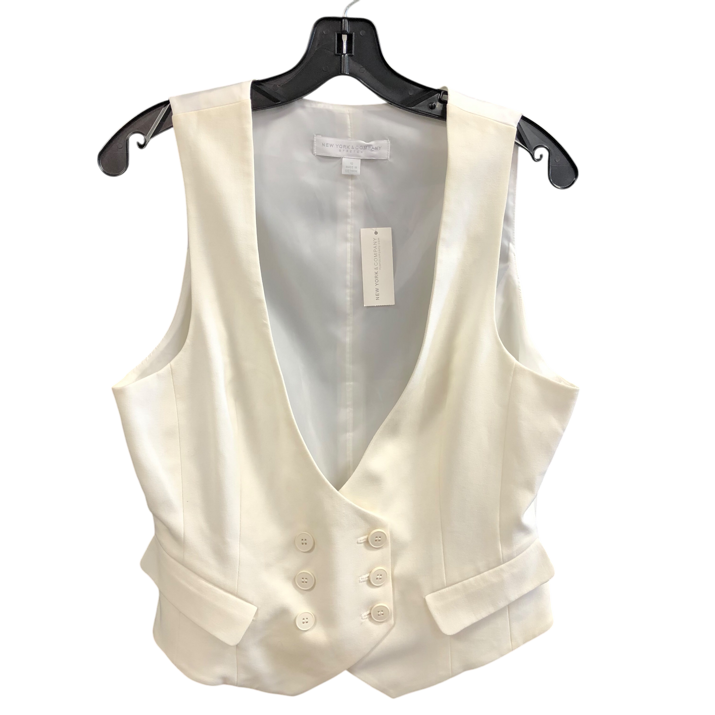 Vest Other By New York And Co In White, Size: 10