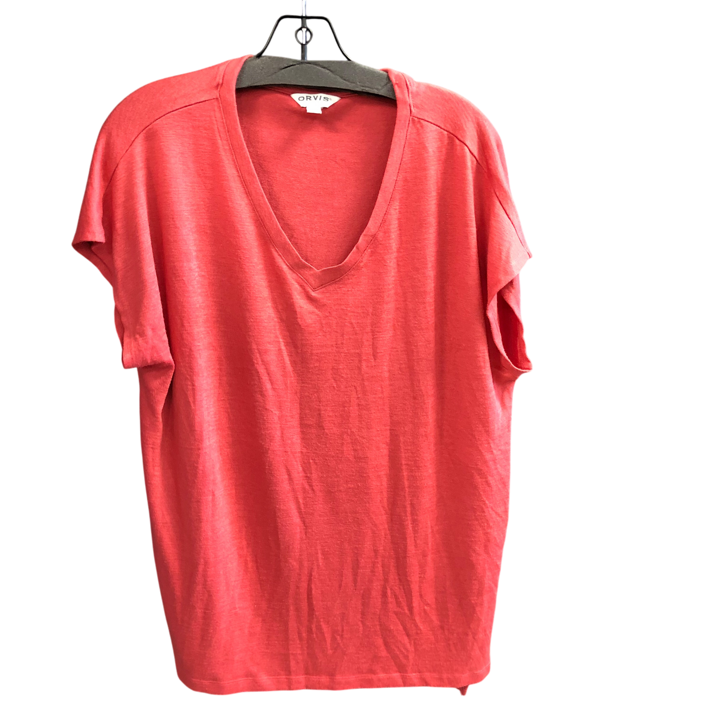 Top Short Sleeve By Orvis In Pink, Size: L