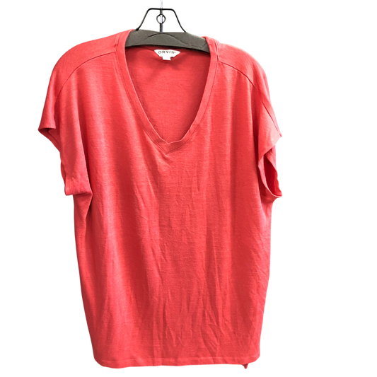 Top Short Sleeve By Orvis In Pink, Size: L