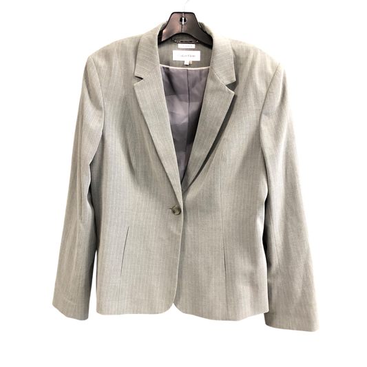 Blazer By Calvin Klein In Grey, Size: 16