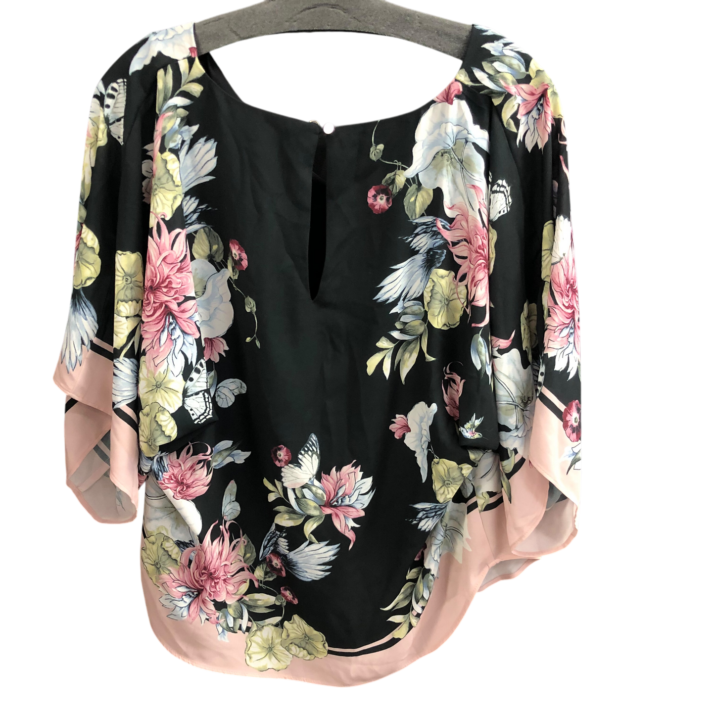 Top 3/4 Sleeve By White House Black Market In Floral Print, Size: S