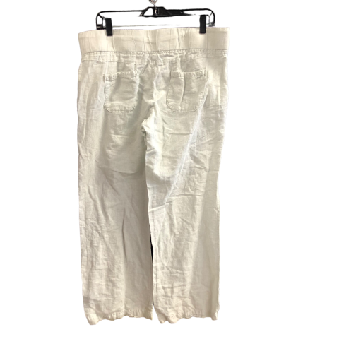 Green & White Pants Linen Cmc, Size L