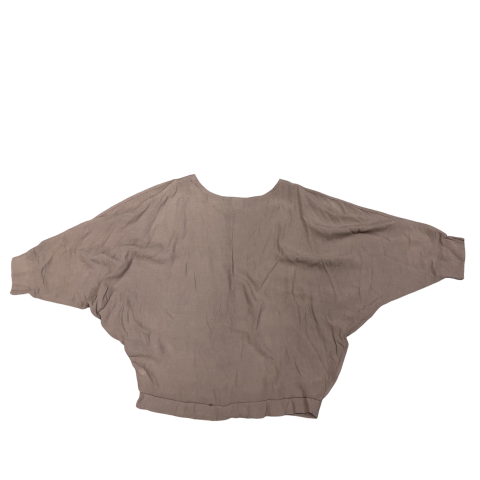 Top Long Sleeve By Cmc In Brown, Size: S