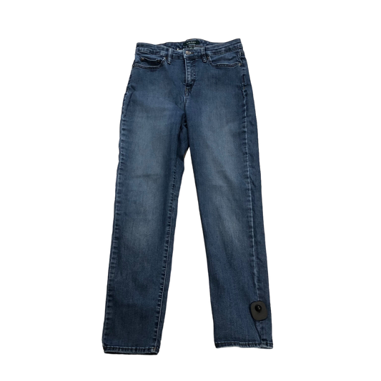 Blue Denim Jeans Straight Lauren By Ralph Lauren, Size 8