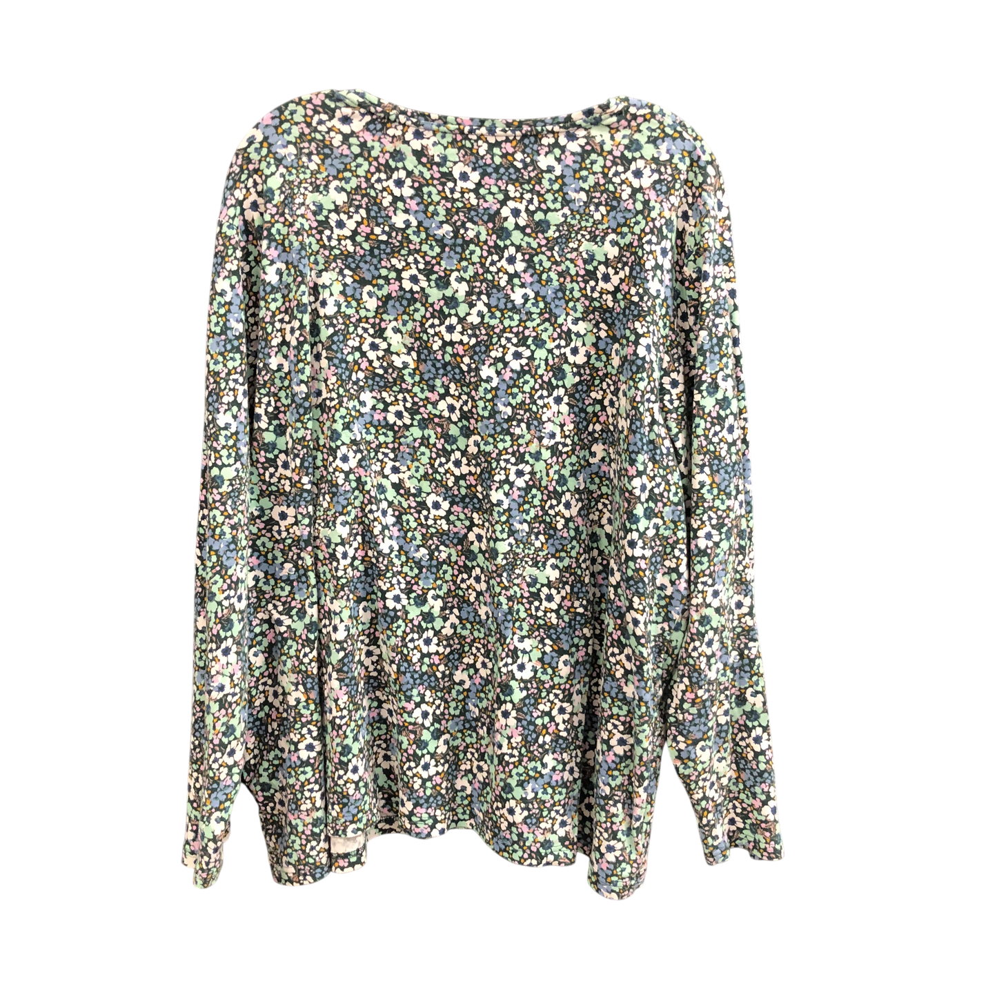 Top Long Sleeve Basic By Croft And Barrow In Floral Print, Size: 3x