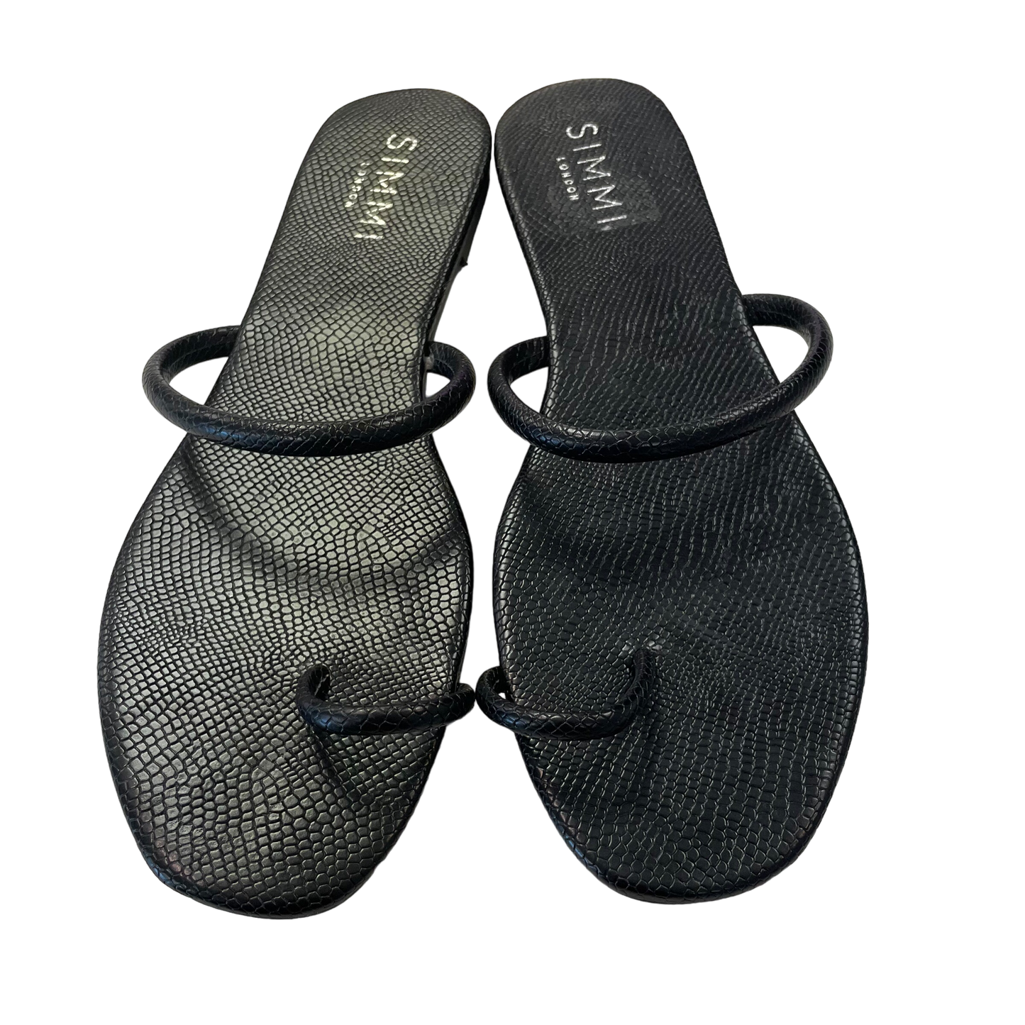 Black Sandals Flats Cmc, Size 8
